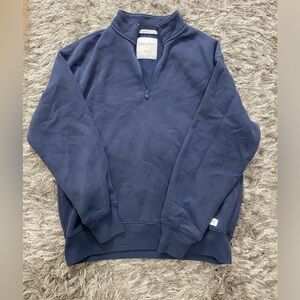 Hollister men blue half zip up sweater size small